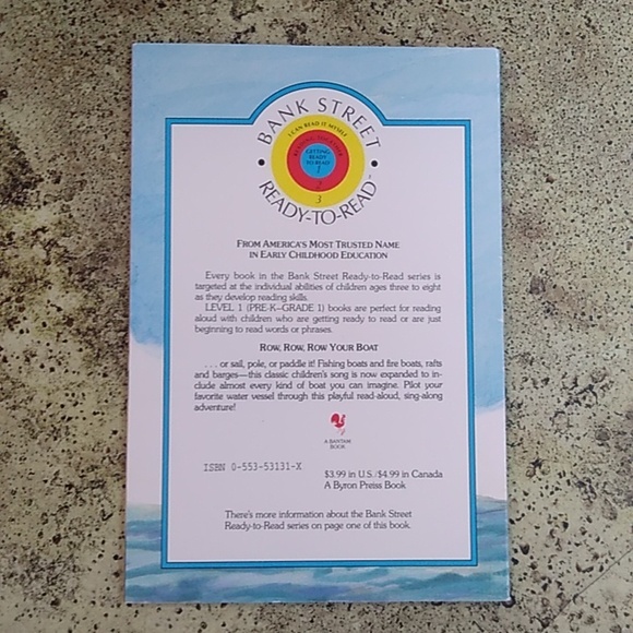 Row Your Boat Level 1 Reader Preschool Classroom Children's Book Homeschool - Picture 2 of 4